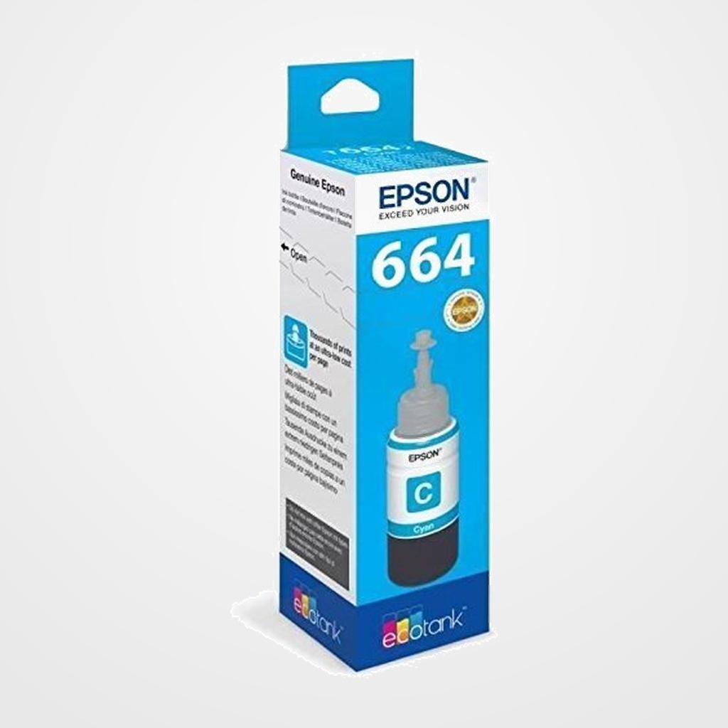 CARTUCHO INKJET EPSON T664240 ECOTANK 664 L355/L555/ET-2500/2550/4500 CIAN 70ML