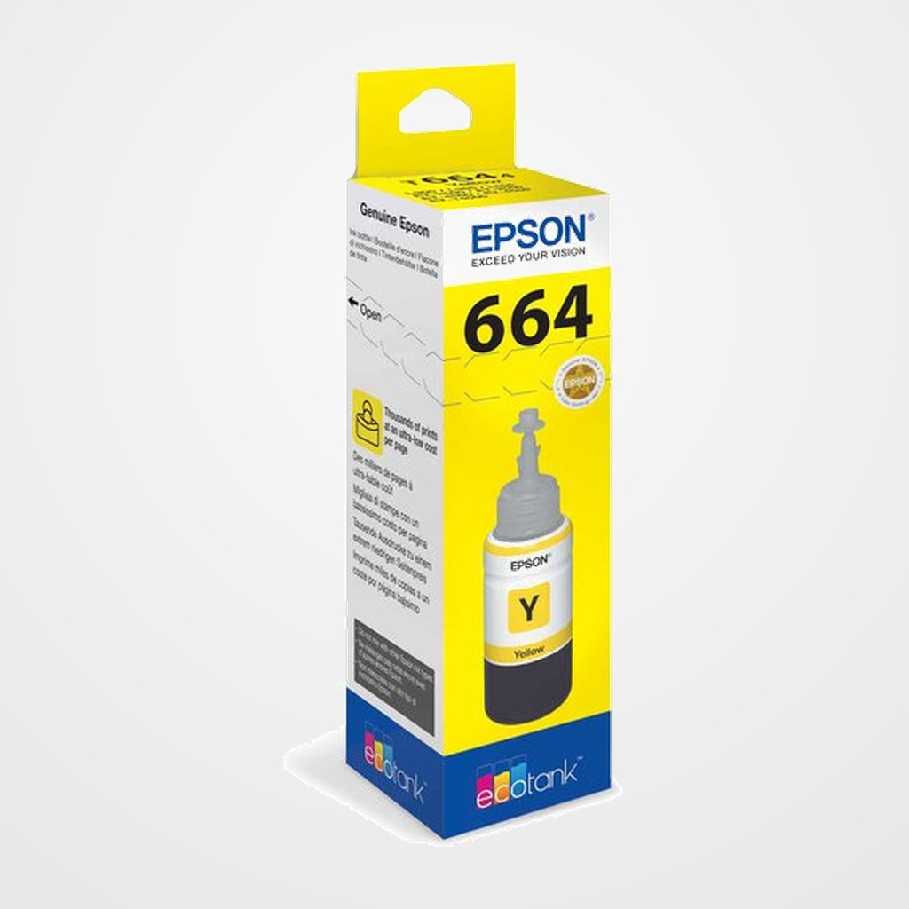CARTUCHO INKJET EPSON T664440 ECOTANK 664 L355/L555/ET-2500/2550/4500 AMARILLO 70ML