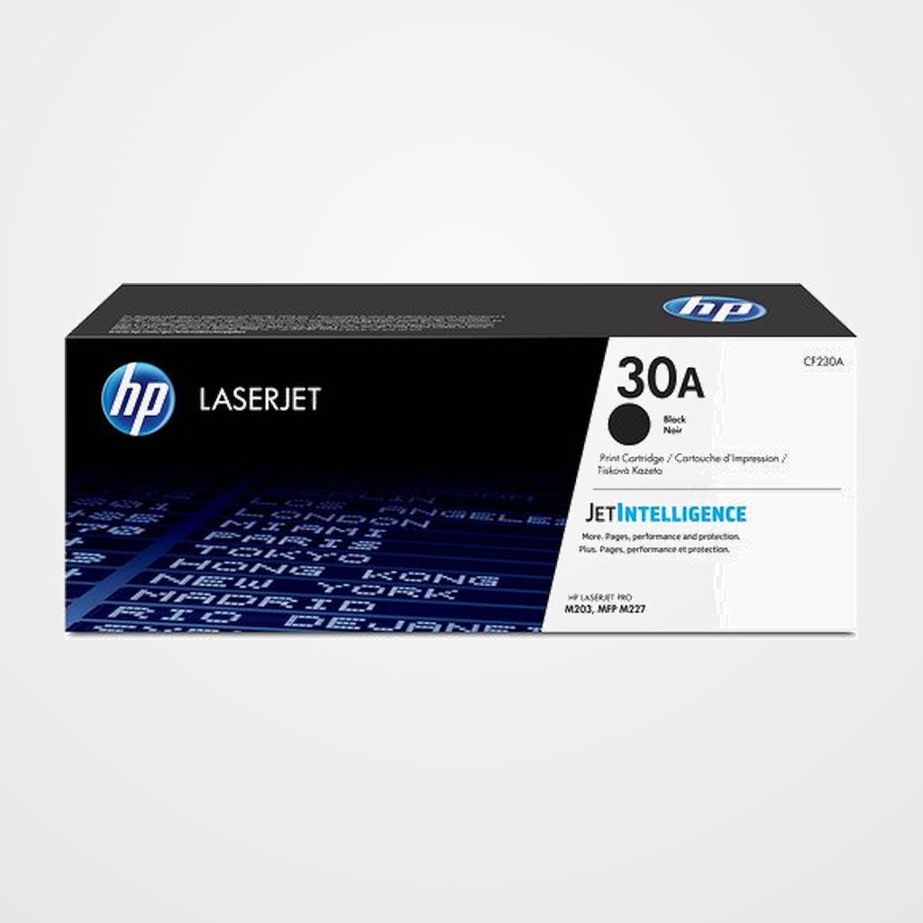 TONER HP Nº 30A CF230A LASERJET PRO M203DN/M203DW/M227FDW/M227FDN/M227FDW/M227SDN NEGRO 1.600 PÁG.
