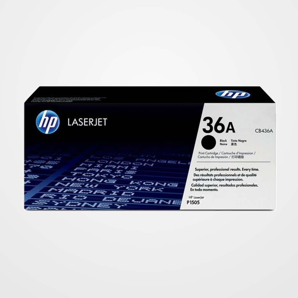 TONER HP Nº 36A CB436A LASERJET M1120 MFP/M1120N MFP/M1522N MFP/M1522NF MFP/P1505/P1505N/P1506 NEGRO 2.000 PÁG.