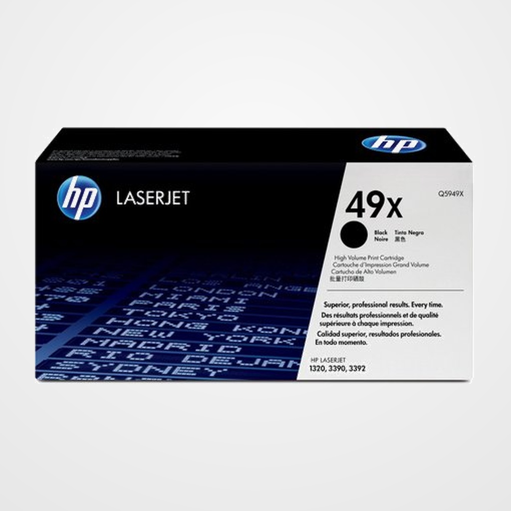 TONER HP Nº 49X Q5949X LASERJET 1320/3390/3392 NEGRO ALTA CAPACIDAD 6.000 PÁG.