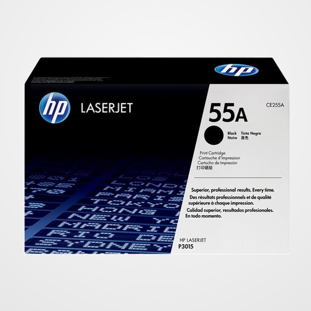 TONER HP Nº 55A CE255A LASERJET P3011/P3015  NEGRO 6.000 PÁG.