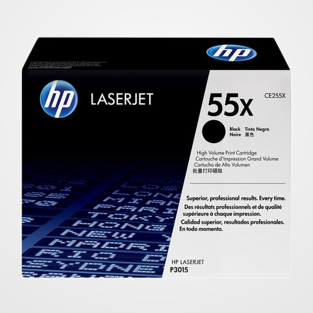 TONER HP Nº 55X CE255X LASERJET P3011/P3015  NEGRO 12.500 PÁG.