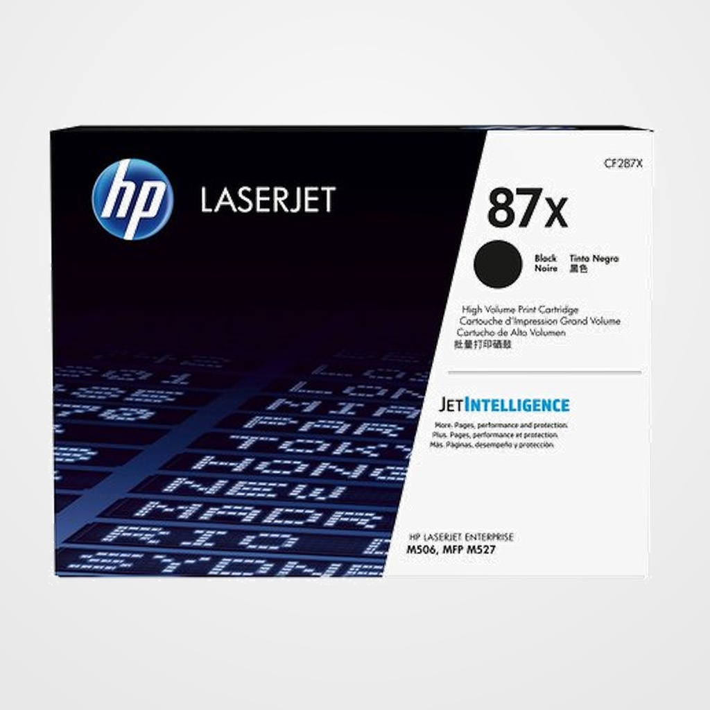 TONER HP Nº 87X CF287X LASERJET M506DN/M527 NEGRO 18.000 PÁG.