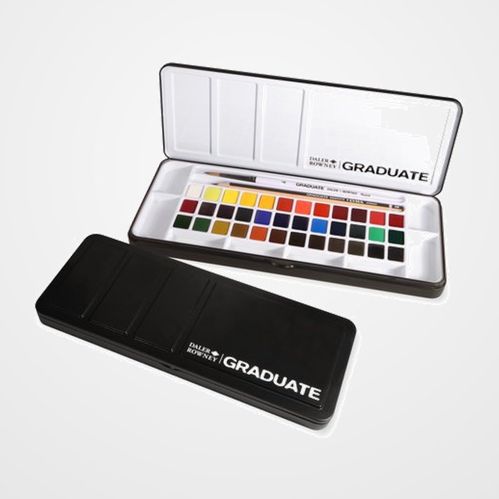 ACUARELAS DALER ROWNEY GRADUATE ESTUCHE de 36 (medio godets)