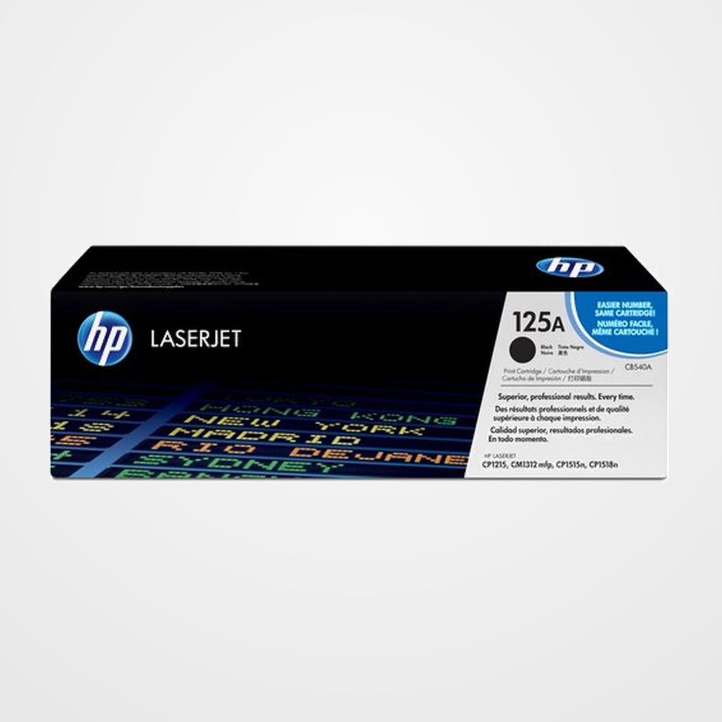 TONER HP Nº 125A CB540A LASERJET CP1210/1215/1510/1515/1518 NEGRO 2.200 PÁG.