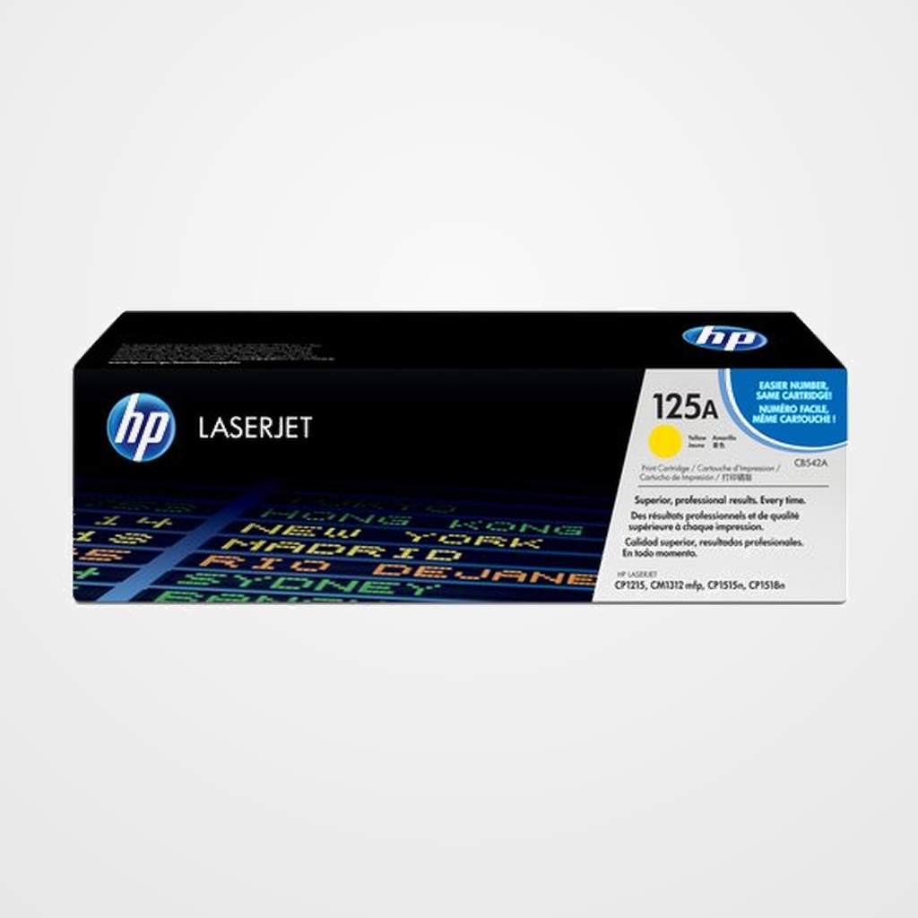 TONER HP Nº 125A CB542A LASERJET CP1210/1215/1510/1515/1518 AMARILLO  1.400 PÁG.