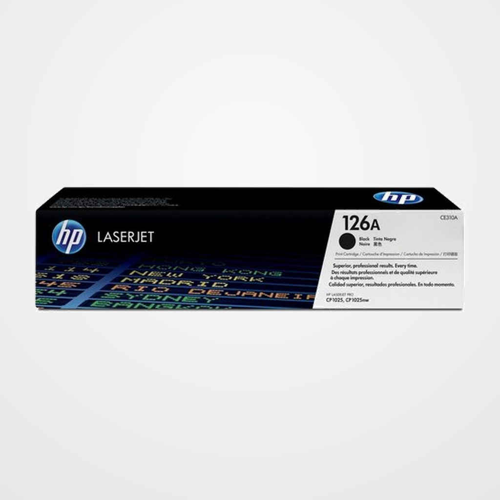 TONER HP Nº 126A CE310A LASERJET PRO 1025NW/1025/1020 NEGRO 1.200 PÁG.