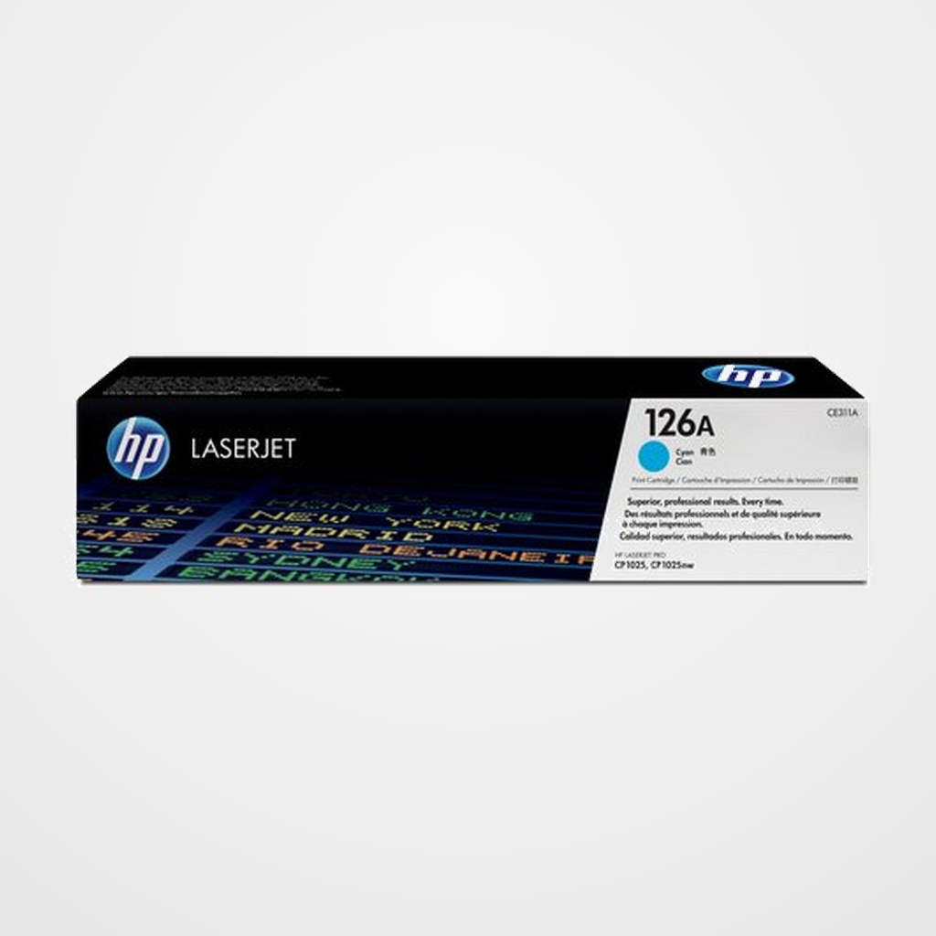 TONER HP Nº 126A CE311A LASERJET PRO 1025NW/1025/1020 CIAN 1.000 PÁG.