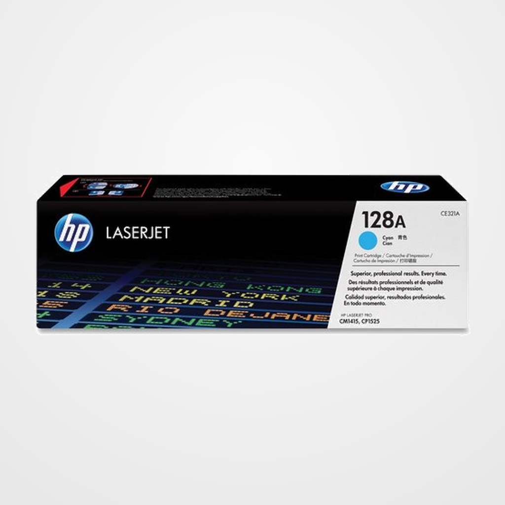 TONER HP Nº 128A CE321A CIAN LASERJET PRO SERIE CM1415/CP1525N 1.300 PÁG.