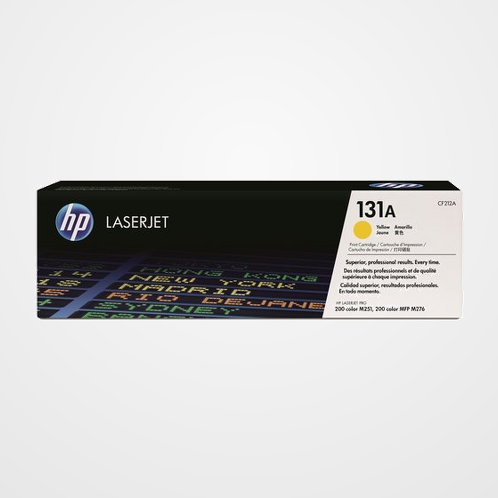 TONER HP Nº 131A CF212A LASERJET PRO 200, COLOR M251, COLOR MFP-M276 AMARILLO 1.800 PÁG.