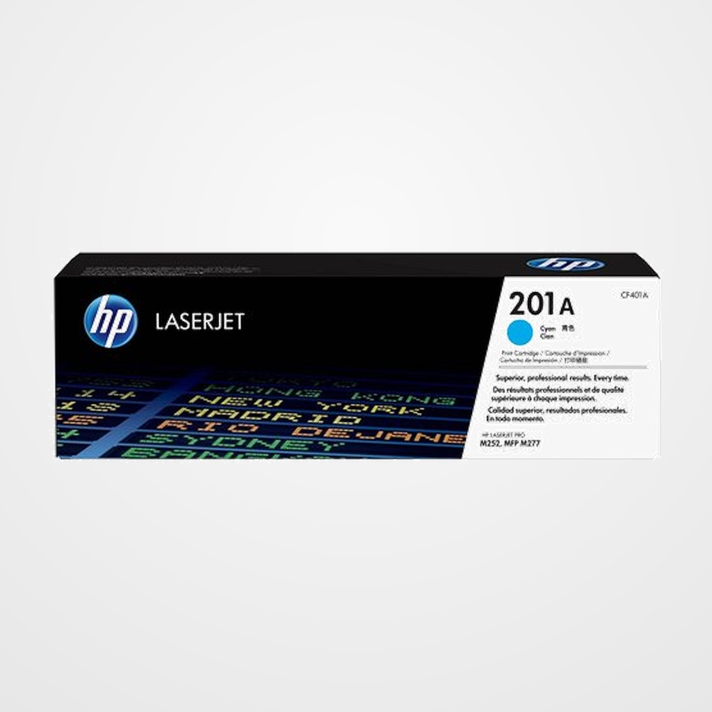 TONER HP Nº 201A CF401A LASERJET M252N/M252DN/M252DW/M277N/ M277DN/M277DW CIAN 1.400 PÁG.