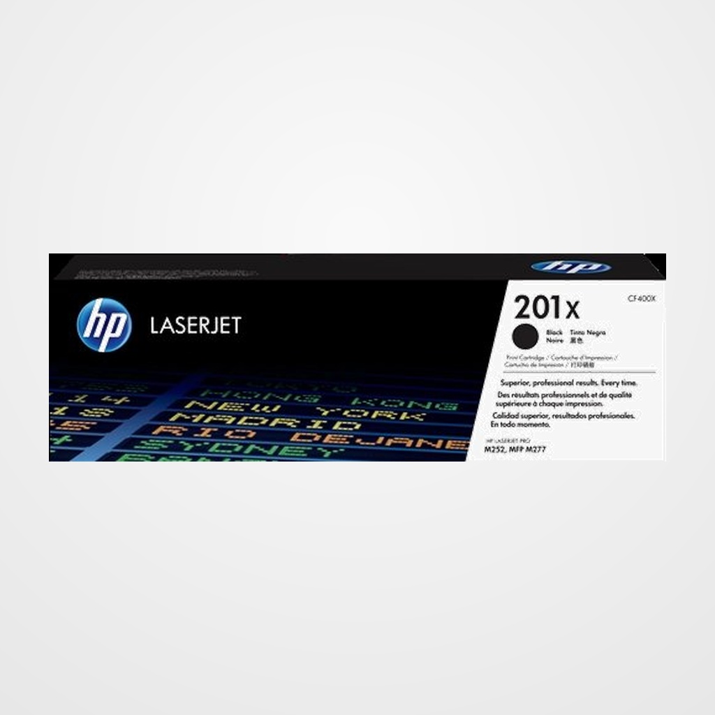 TONER HP Nº 201X CF400X LASERJET M252N/M252DN/M252DW/M277N/ M277DN/M277DW NEGRO 2.800 PÁG.