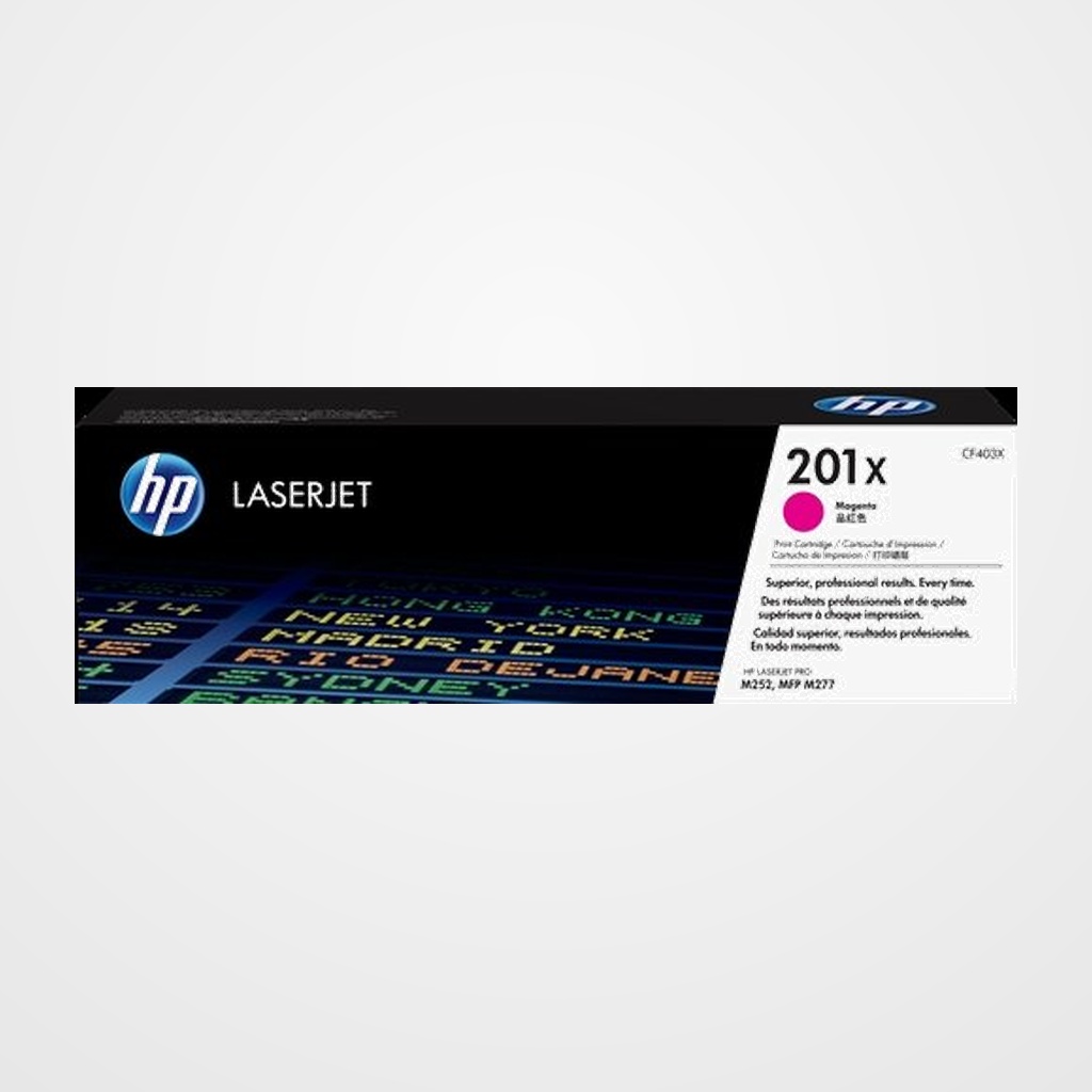 TONER HP Nº 201X CF403X LASERJET M252N/M252DN/M252DW/M277N/ M277DN/M277DW MAGENTA 2.300 PÁG.