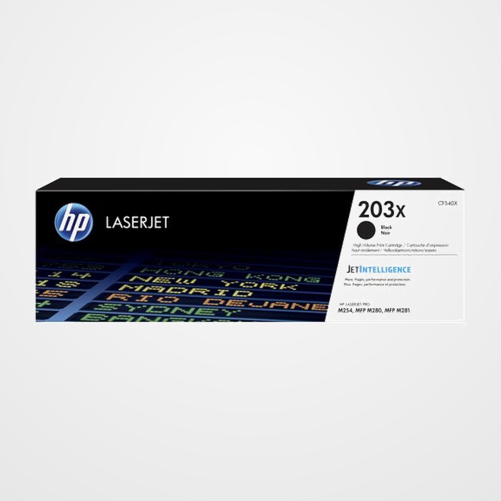 TONER HP Nº 203X CF540X LASERJET PRO M254DW/M254NW/MFP M280NW/M281FDN/M281fDW NEGRO 3.200 PÁG.