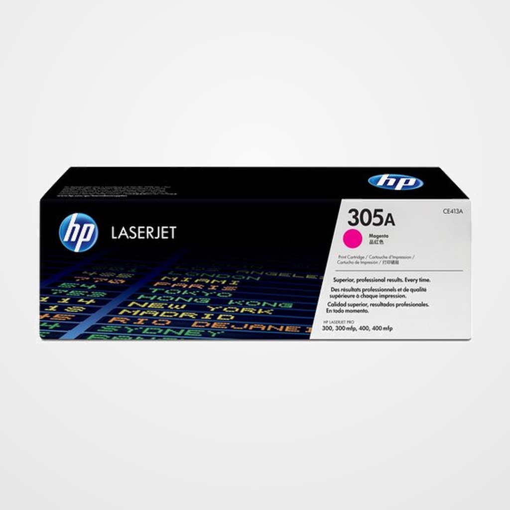 TONER HP Nº 305A CE413A LASERJET COLOR PRO 300/400, M351/451/375/475 MAGENTA 2.600 PÁG.