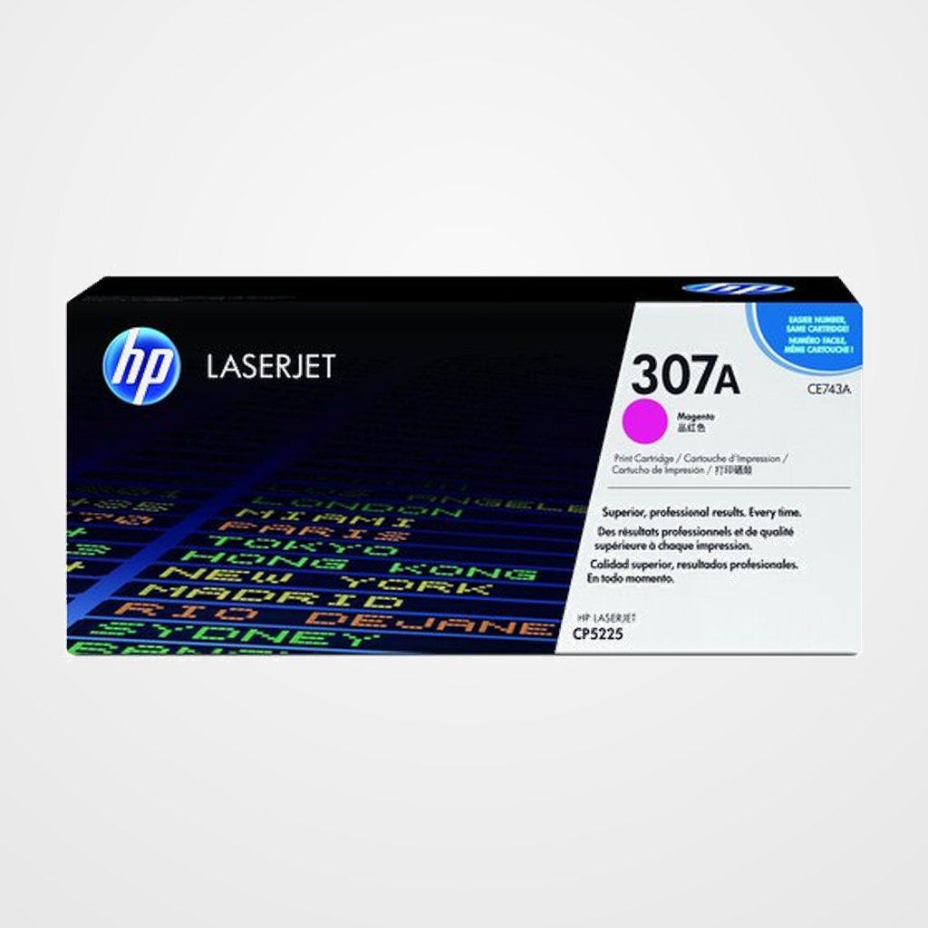 TONER HP Nº 307A CE743A LASERJET CP5225/CP5225N/CP5225DN MAGENTA 7.300 PÁG.