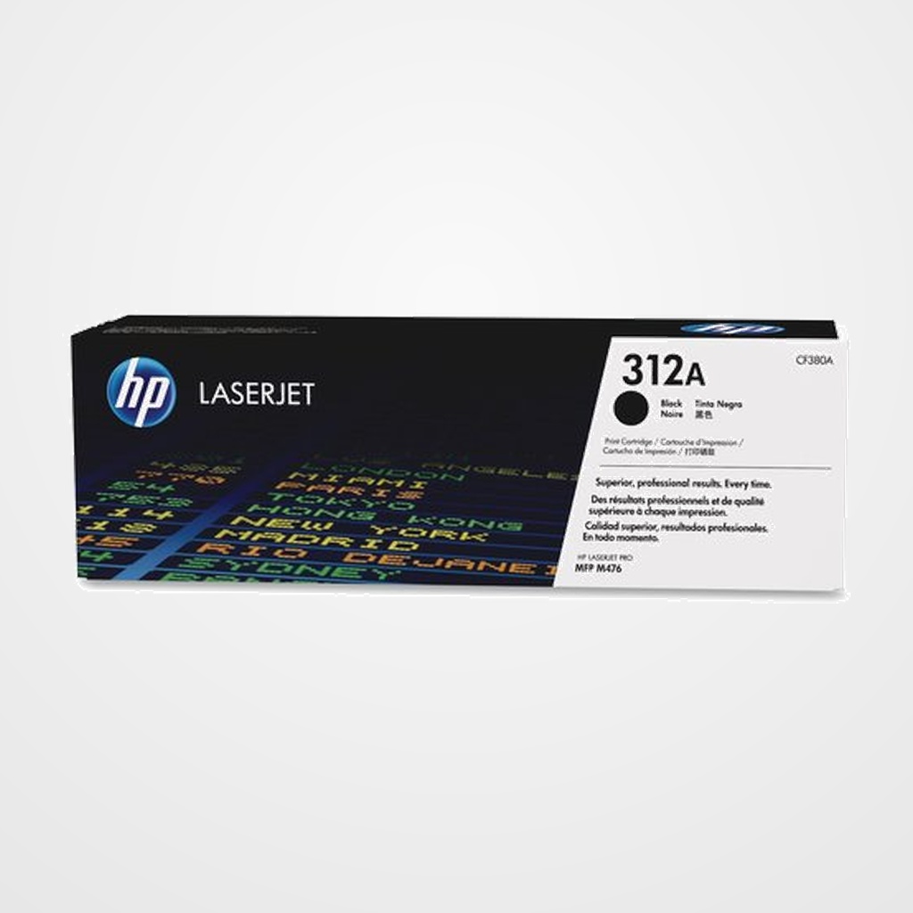 TONER HP Nº 312A CF380A LASERJET COLOR PRO M476 NEGRO 2.400 PÁG.