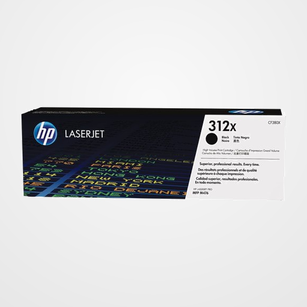 TONER HP Nº 312X CF380X LASERJET PRO MFP M476DN/M476DW/M476NW NEGRO 4.400 PÁG.