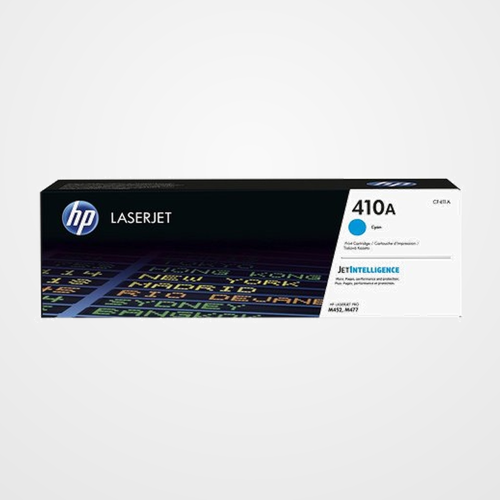 TONER HP Nº 410A CF411A LASERJET PRO M452DN/M452DW/M452NW, MFP M377DW/M477FDN/M477FDW/M477FNW CIAN 2.300 PÁG.