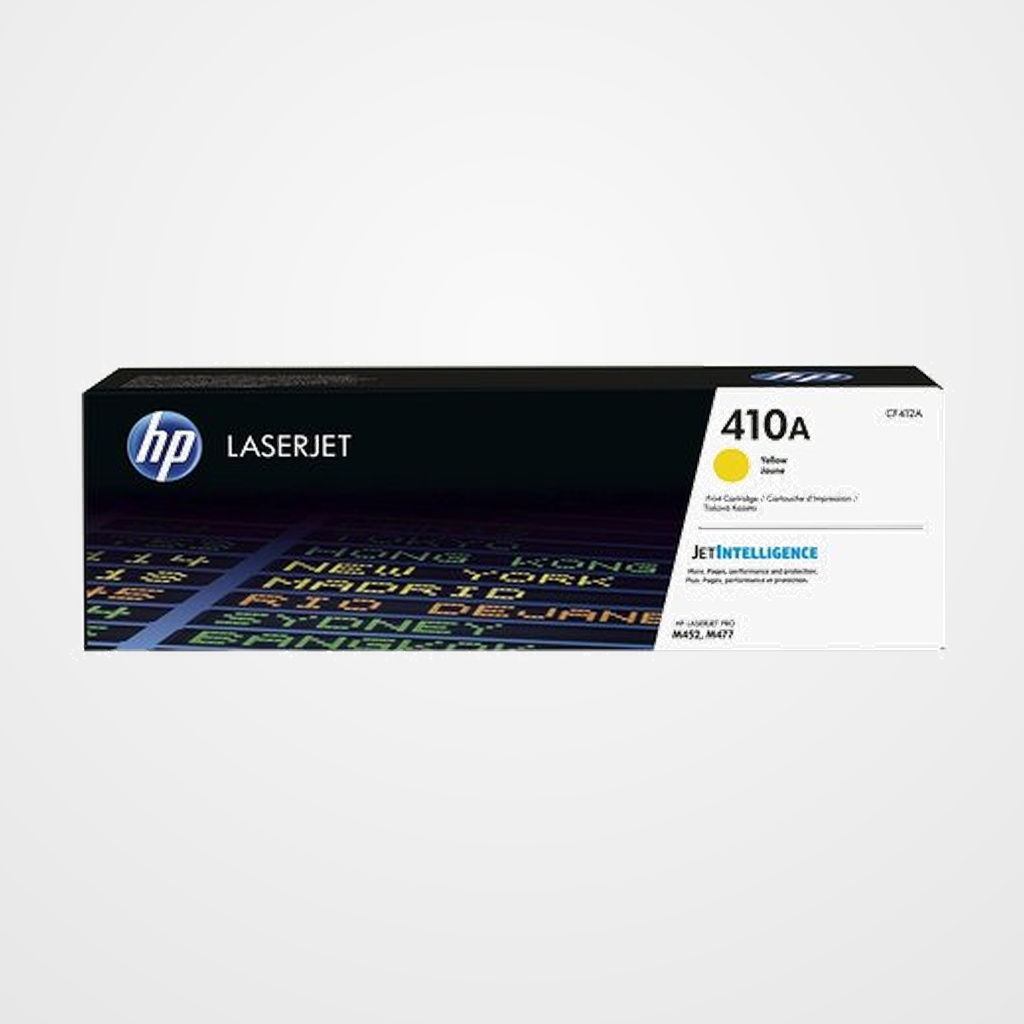 TONER HP Nº 410A CF412A LASERJET PRO M452DN/M452DW/M452NW, MFP M377DW/M477FDN/M477FDW/M477FNW AMARILLO 2.300 PÁG.