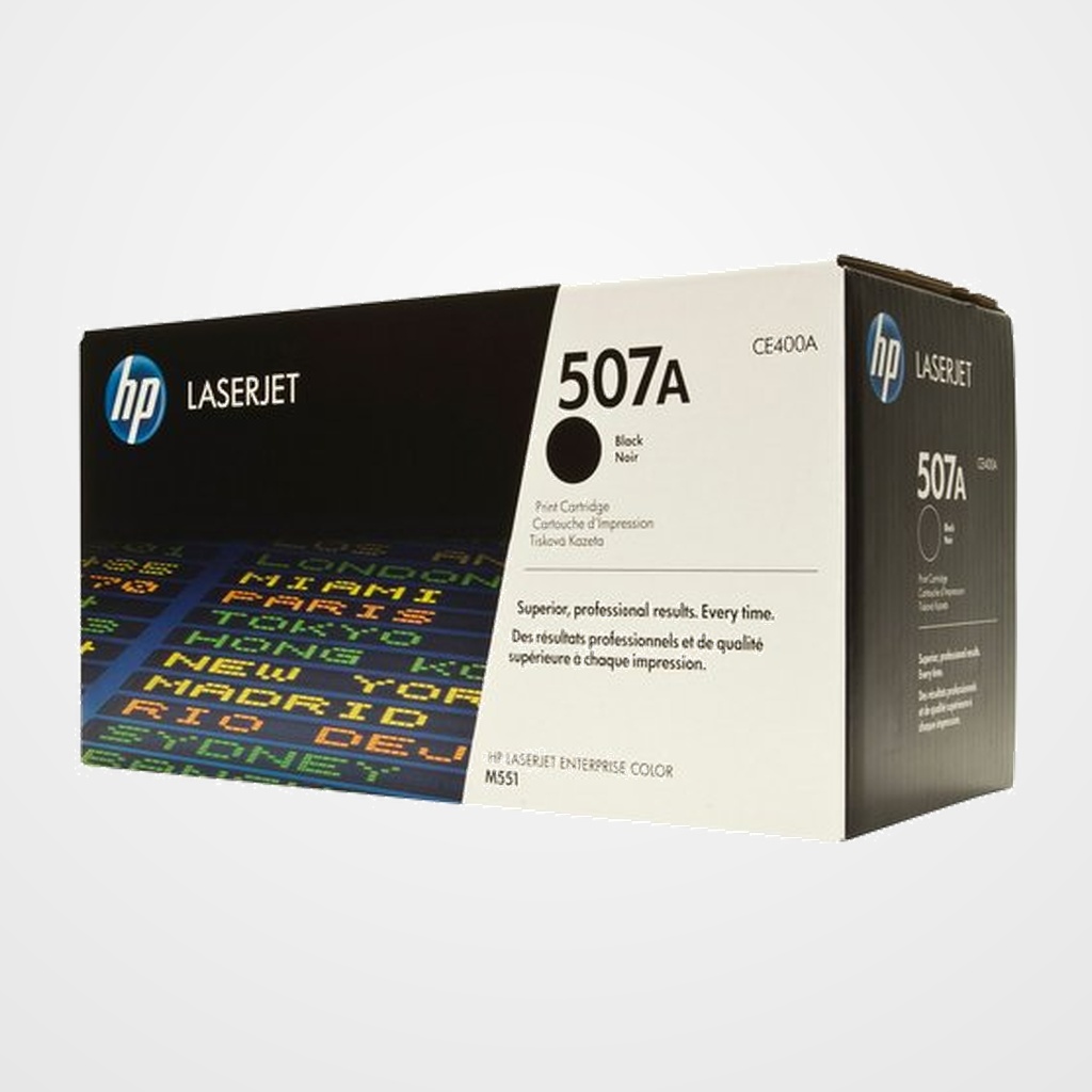 TONER HP Nº 507A CE400A LASERJET ENTERPRISE M551N/N575DN NEGRO 5.500 PÁG.