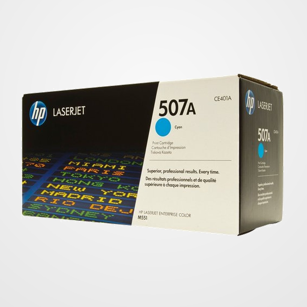 TONER HP Nº 507A CE401A LASERJET ENTERPRISE M551N/M575DN CIAN 6.000 PÁG.