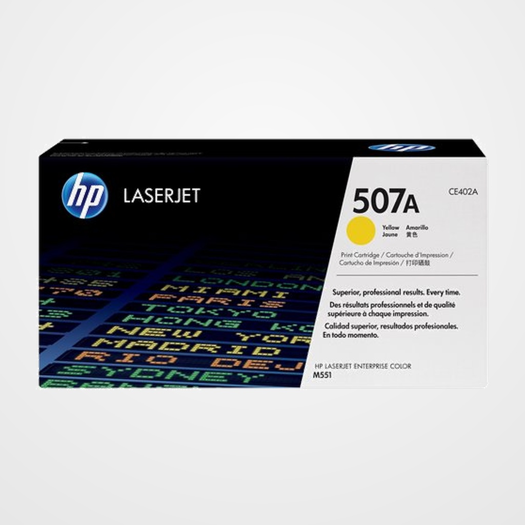TONER HP Nº 507A CE402A LASERJET ENTERPRISE M551N/M575N AMARILLO 6.000 PÁG.