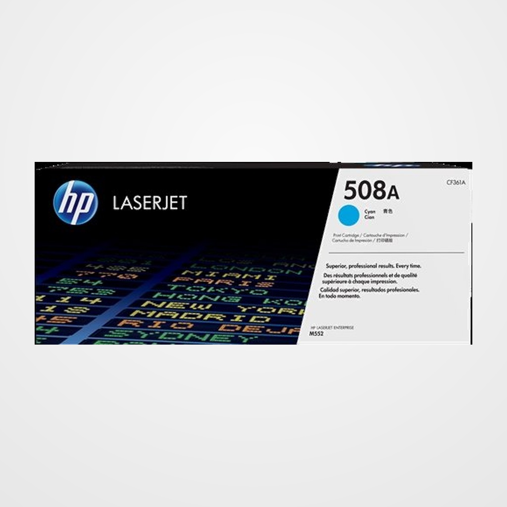 TONER HP Nº 508A CF361A LASERJET MFP-M552/553/577 CIAN 5.000 PÁG.