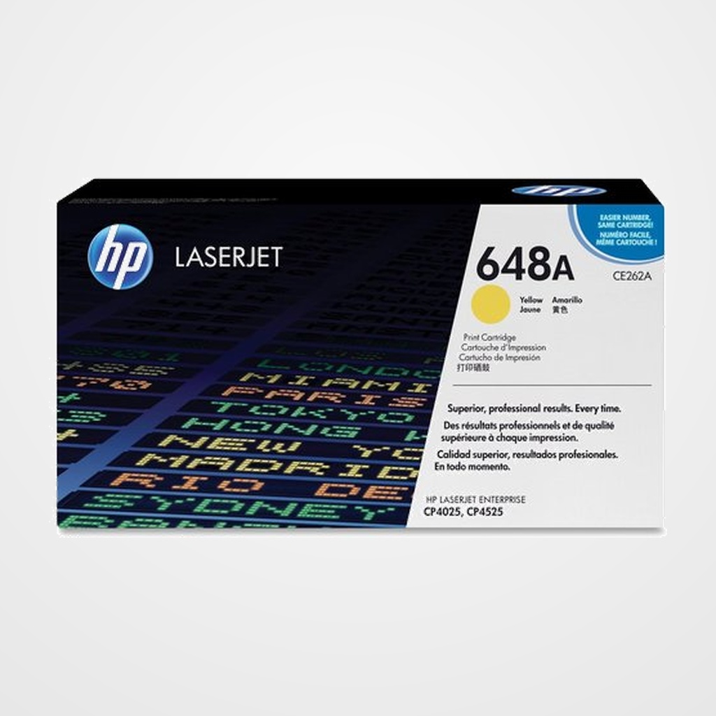 TONER HP Nº 648A CE262A LASERJET CP-4025/4525/4525DN AMARILLO 11.000 PÁG.