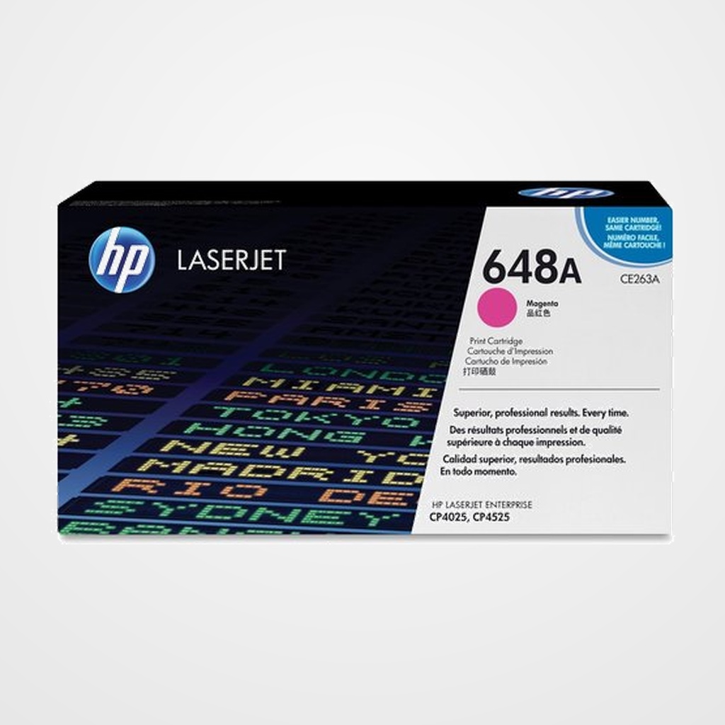TONER HP Nº 648A CE263A LASERJET CP-4025/4525/4525DN MAGENTA 11.000 PÁG.