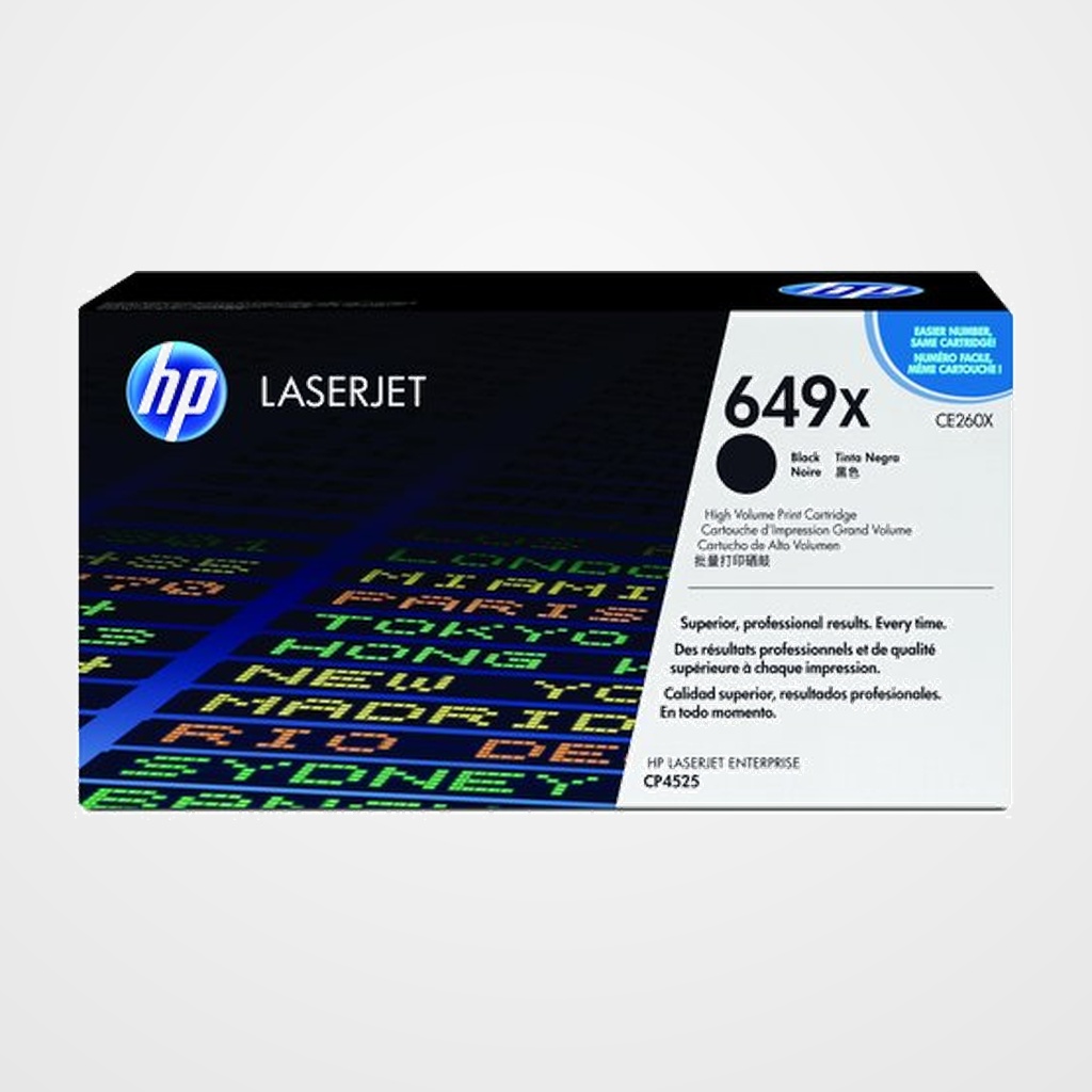 TONER HP Nº 649X CE260X LASERJET CP-4025/4525/4525DN NEGRO 17.000 PÁG.