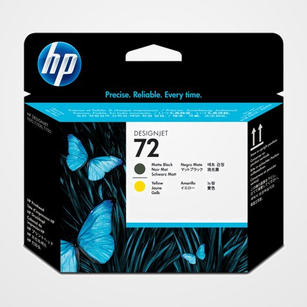 CABEZAL HP C9384A Nº72 NEGRO MATE Y AMARILLO