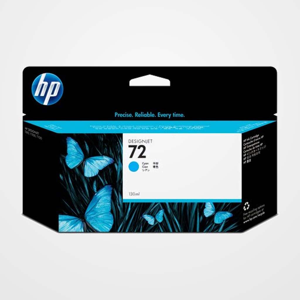CARTUCHO INKJET HP C9371A Nº72 DESIGNJET T610/T620/T770/T1100/T1200/T1200 HD/T2300/T790/T1300 CIAN (130ML)