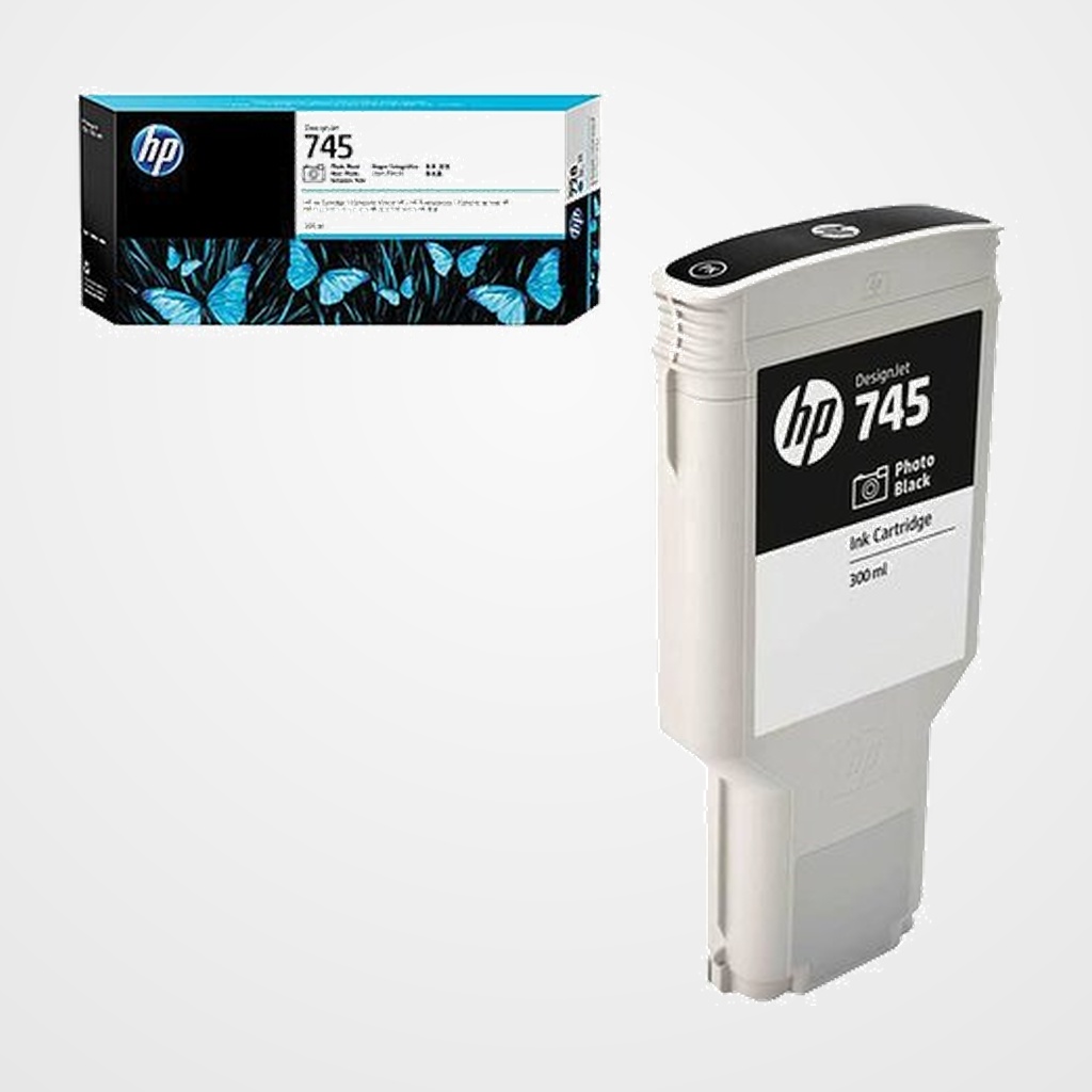 CARTUCHO INKJET HP F9K04A Nº745 DESIGNJET Z2600/5600 NEGRO FOTO 300 ML