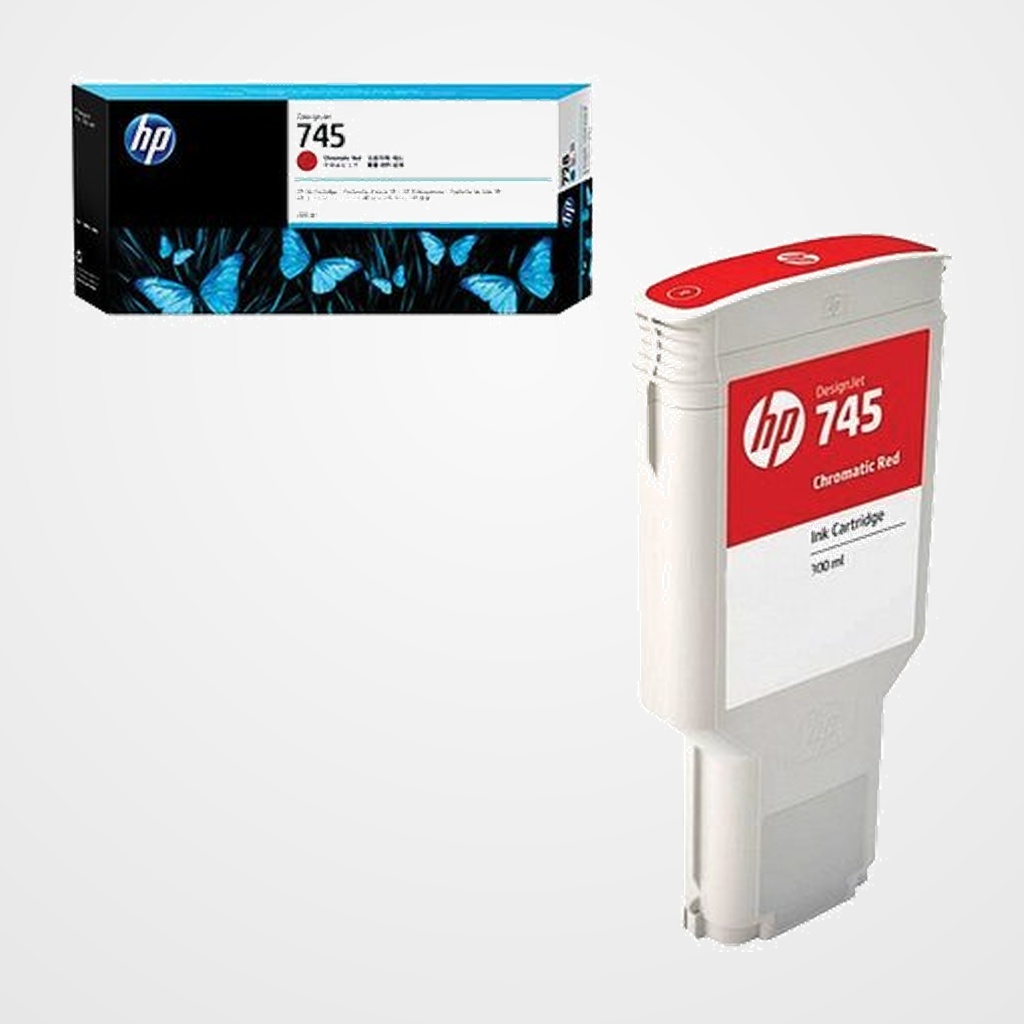 CARTUCHO INKJET HP F9K06A Nº745 DESIGNJET Z2600/5600 ROJO 300 ML