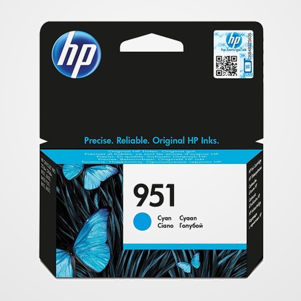 CARTUCHO INKJET HP CN050AE Nº951 OFFICEJET PRO 251DW/276DW MFP, 8100 EPRINTER, 8100 EPRINTER N811A, 8600 N911A/8600 PLUS N911G/8600 PREMIUM N911N/8610/8620/8625/8630 CIAN 700 PÁG.