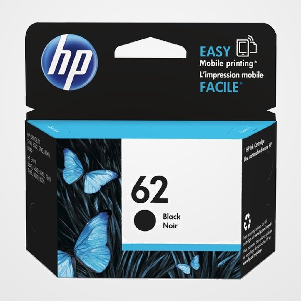 CARTUCHO INKJET HP C2P04AE Nº 62 DESKJET Y DESKWRITER 5640/5644/5660/7640, OFFICEJET 5740/5742/8040 NEGRO