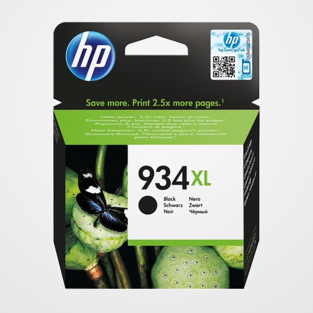 CARTUCHO INKJET HP C2P23AE Nº934XL OFFICEJET 6812/6815, PRO 6230/ 6230/6830/6835 NEGRO (1000 PAGINAS)