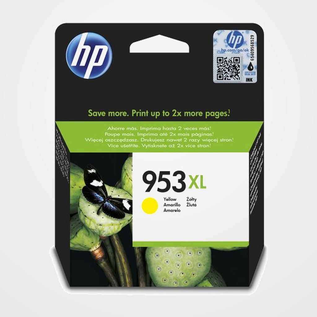 CARTUCHO INKJET HP F6U18AE Nº953XL OFFICEJET PRO 8218/8710/8715/8720/8725/8730/8740/8745 AMARILLO 20ML