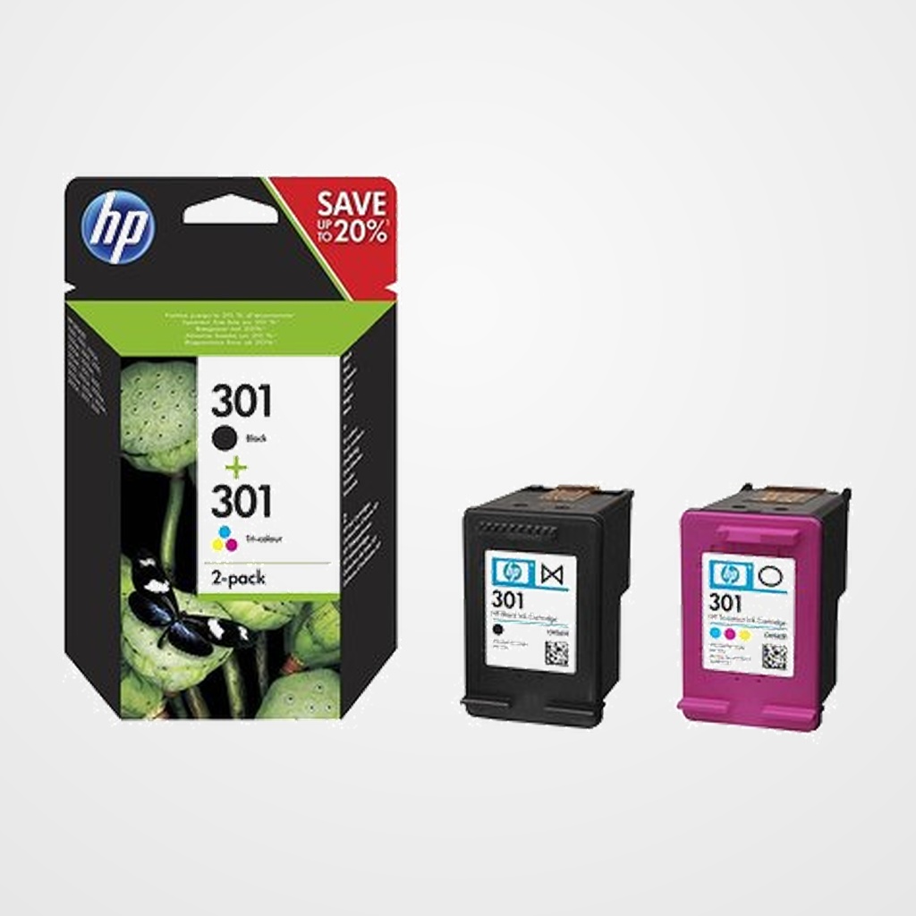 CARTUCHO INKJET HP N9J72AE Nº 301 DESKJET 1000/2000/2050 PACK NEGRO+TRICOLOR