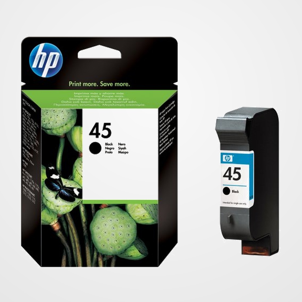 CARTUCHO INKJET HP 51645AE Nº45 DESKJET 710C/720C/810C/815C/820/850/870/880C/99CX/890 NEGRO 42ML 833 PÁG.