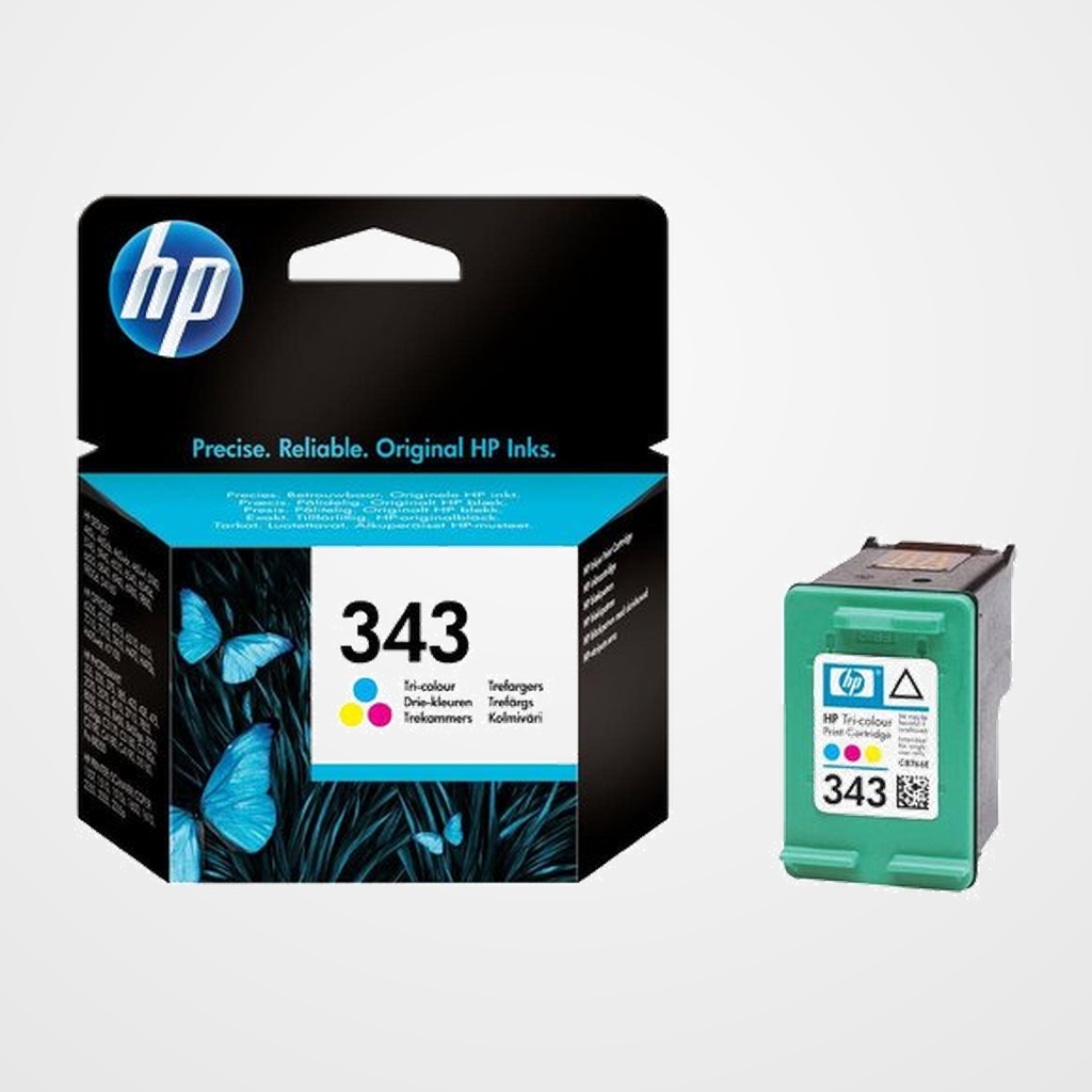CARTUCHO INKJET HP C8766EE Nº343 DESKJET 6540/6620/5740/5745/6840/6540D/6940/9800/D4160, PHOTOSMART 2575/2710/325/370/375/8150/8450/C3100/C3180/C4100/C4190, OFFICEJET 6300/6315/7310/7310XI/7410/6210 TRICOLOR 7ML