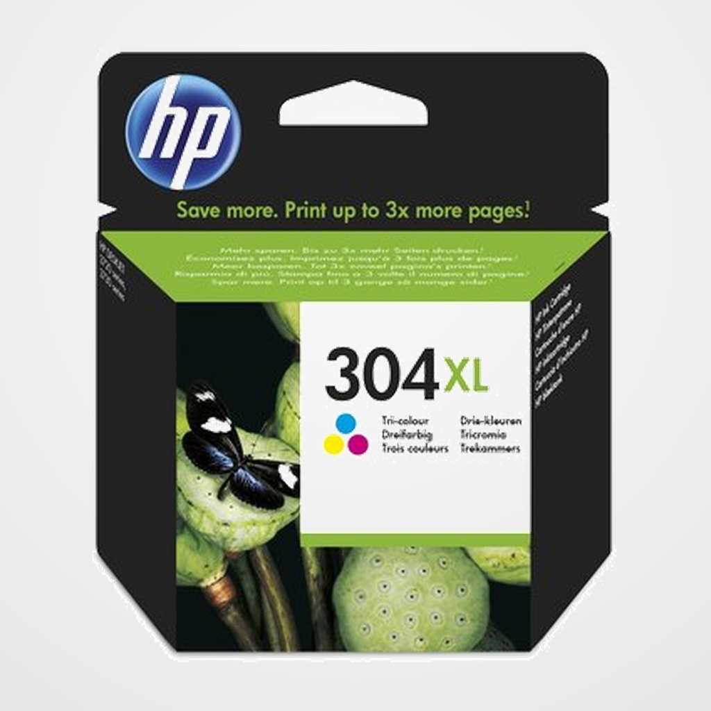 CARTUCHO INKJET HP B7RT8AE Nº302/304XL HP DeskJet 1110, 2130, 2600, 3630, 3700 series, HP ENVY 4520, 5010, 5020, 5030, 5050 series, HP OfficeJet 3830, 4650, 5200 series TRICOLOR 300 PÁG.