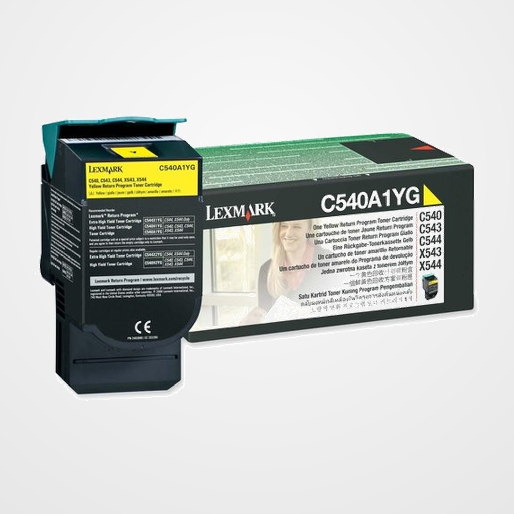 TONER LEXMARK C540A1YG C540/543/544/X543/544 AMARILLO (1.000 PÁG.)