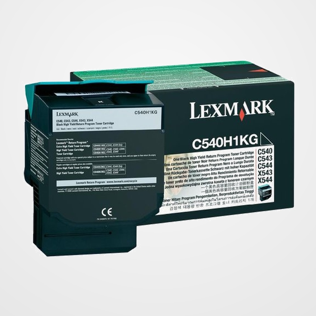 TONER LEXMARK C540H1KG  C540/543/544/X543/544 NEGRO (2.500 PÁG.)