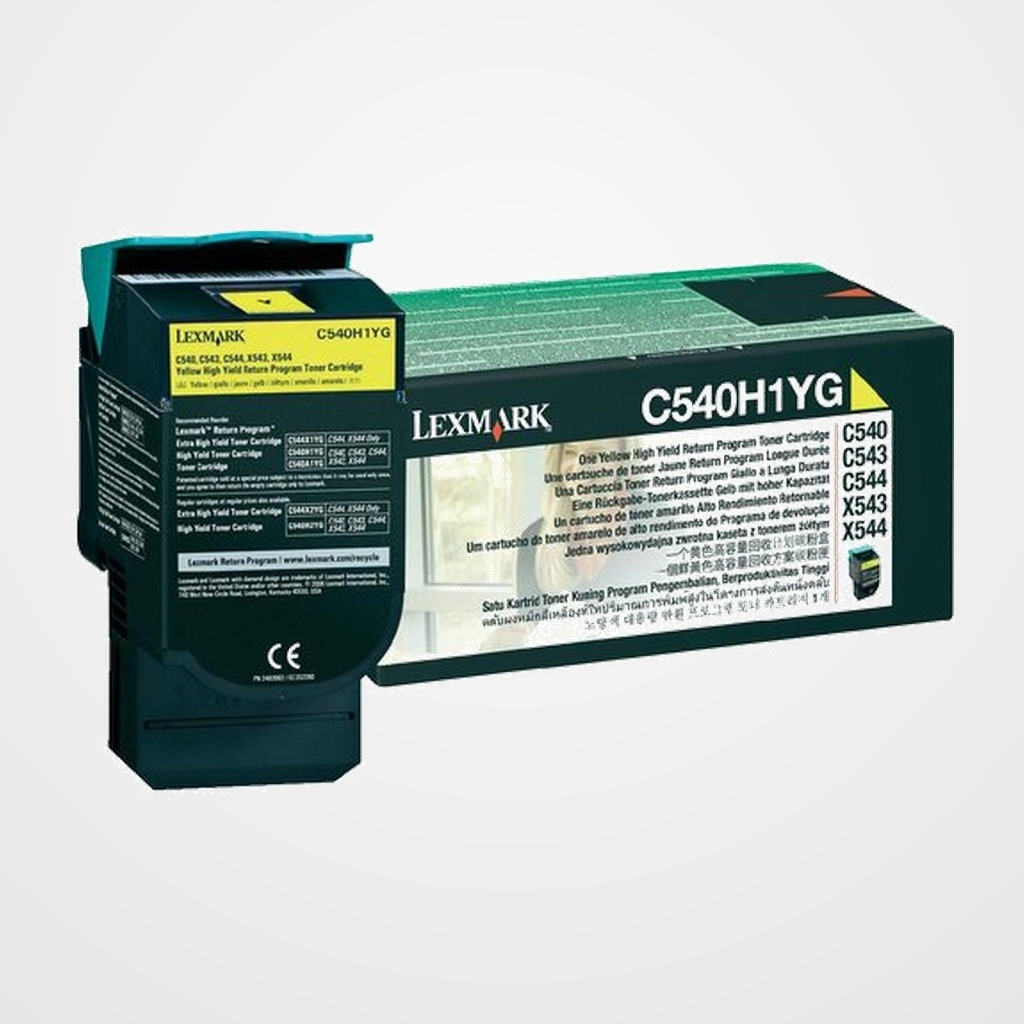 TONER LEXMARK C540H1YG C540/543/544/X543/544 AMARILLO (2.000 PÁG.)