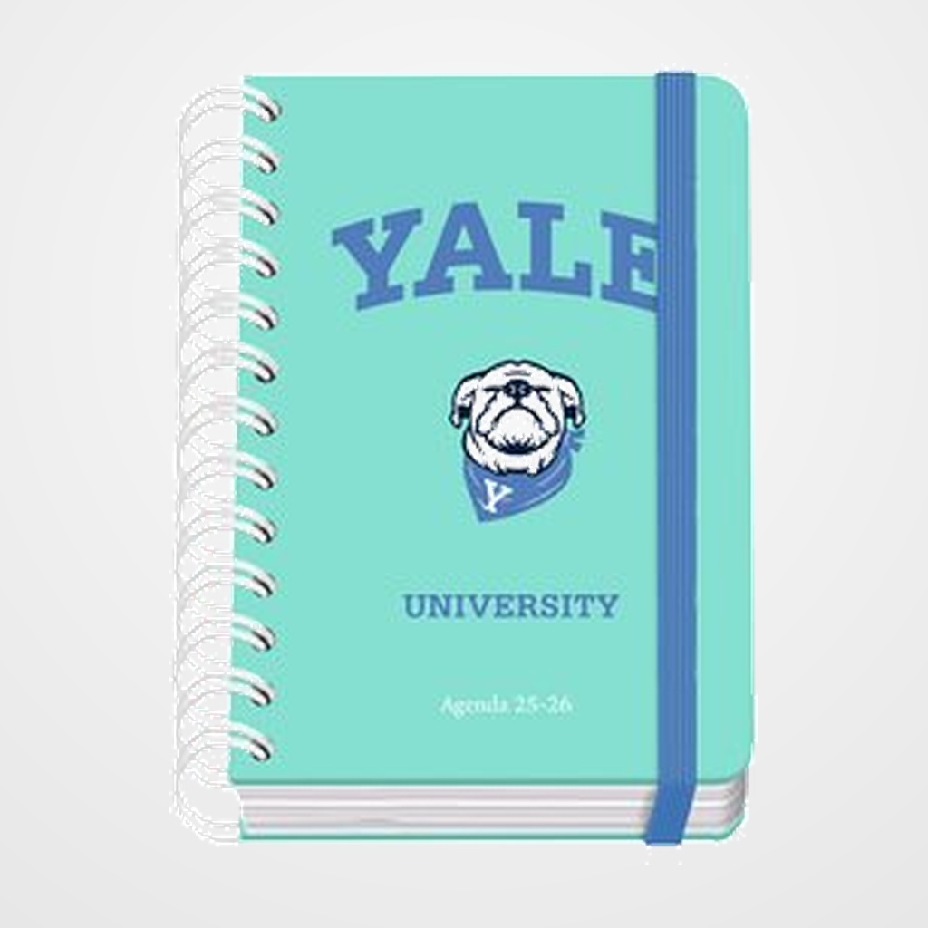 [82504021] AGENDA ESCOLAR (2025-26) DOHE PREMIUM YALE DOG WIRE-O tapa EXTRA A6 155x215 D/P con GOMA