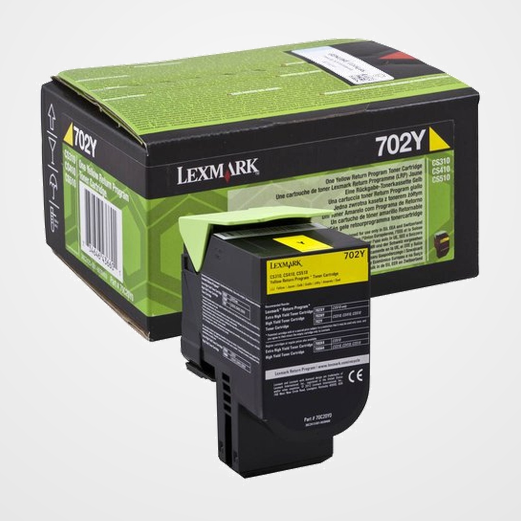 TONER LEXMARK 70C20Y0 CS310DN/310N/410DN/410DTN/410N/510DE/510DTE AMARILLO (1.000 PAG.)