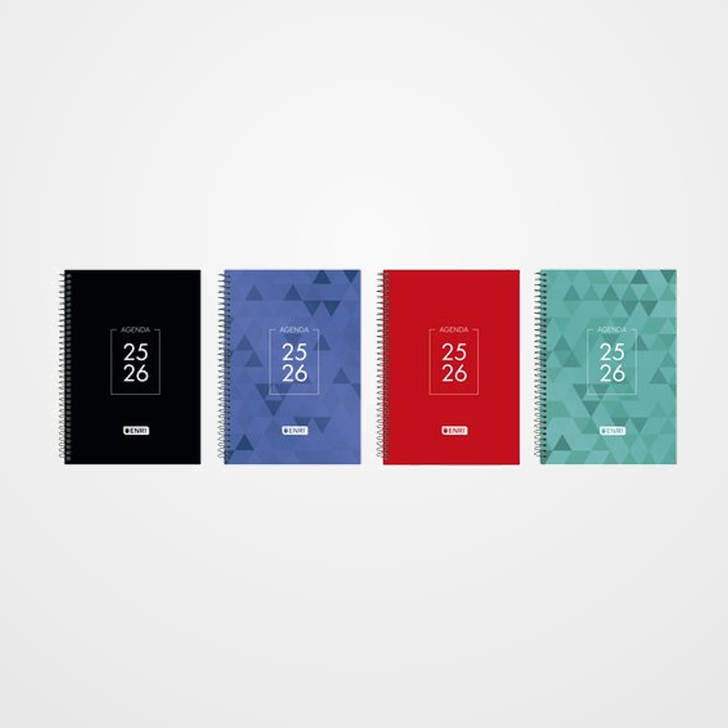 AGENDA ESCOLAR (2025-26) ENRI CATALAN IDENTITY ESPIRAL tapa EXTRADURA 4º S/V SURTIDO (4 col.)